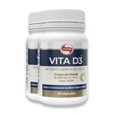 Kit 2 Vita D3 Vitamina D 60 Cápsulas Vitafor
