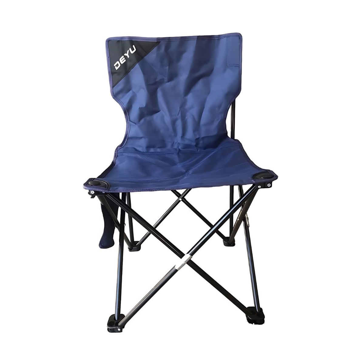 Cadeira Deyu Dobrável Camping 45x45x75cm Azul Alumínio Tecido Em Poliéster