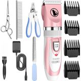 Ferramenta Para Cuidar De Animais De Estimação Ceenwes Dog Clippers Recarregável Rosa