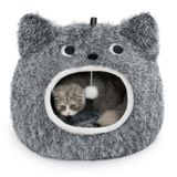 Cat Bed Catism Cat Bed Cat Bed Cave, Pelúcia Macia E Lavável Para Gatos Que Vivem Dentro De Casa