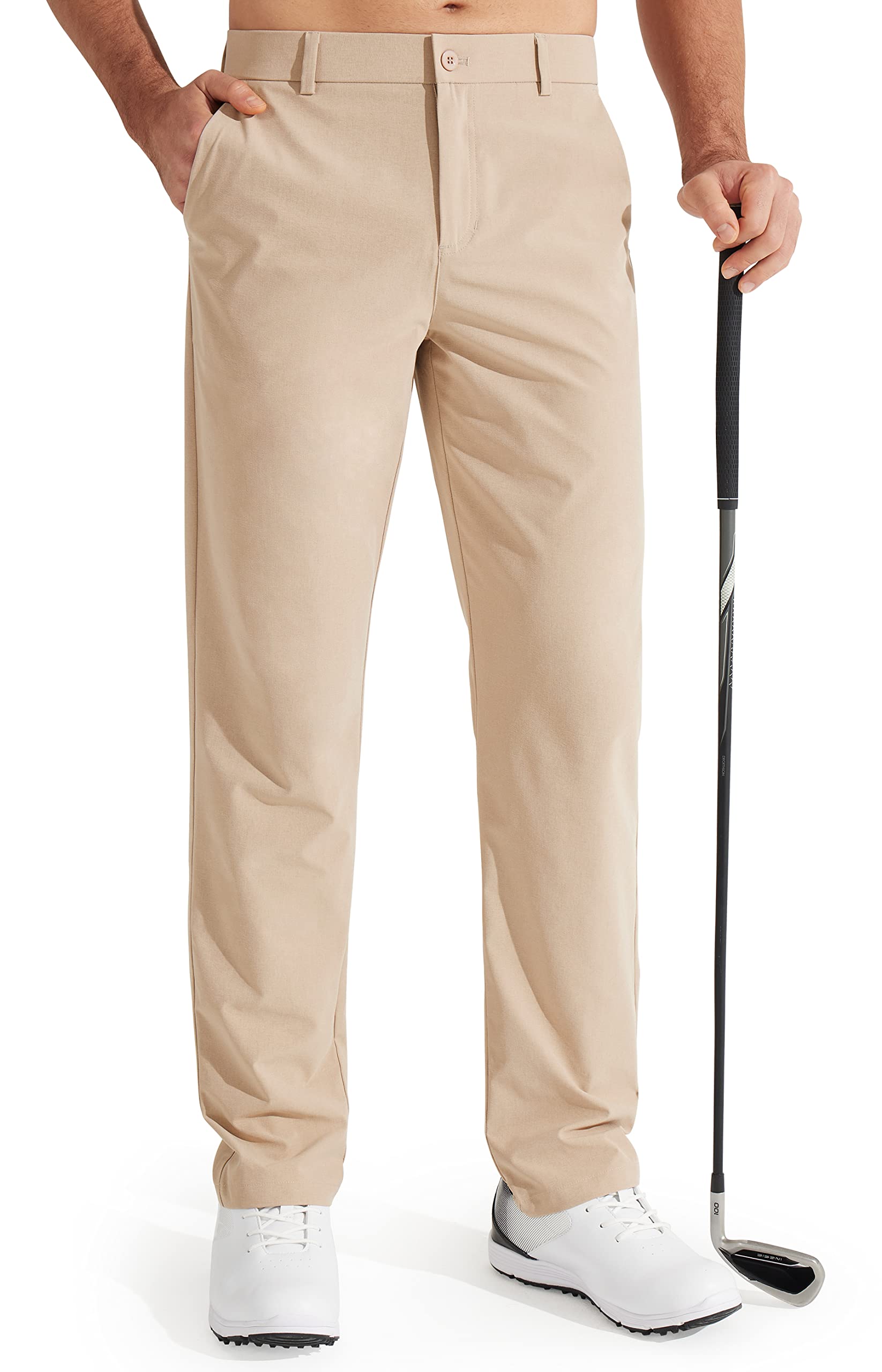 Calças De Golfe Libin Classic Fit Stretch Quick Dry Para Homens