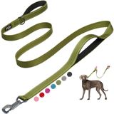 Coleira Para Cães Fida Heavy Duty 1,5 M Com 2 Alças Acolchoadas Verdes