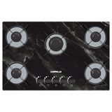 Cooktop 5 Bocas Chamalux Ultra Chama Mármore Preto