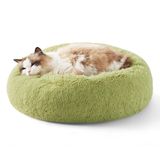 Cat Bed Bedsure Calming, Pequena, Lavável, Redonda, Verde, 7 Kg