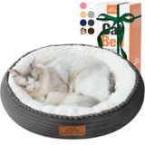Cat Bed Zerbuger, Lavável, 50 Cm, Rosquinha Redonda, Cinza Escuro
