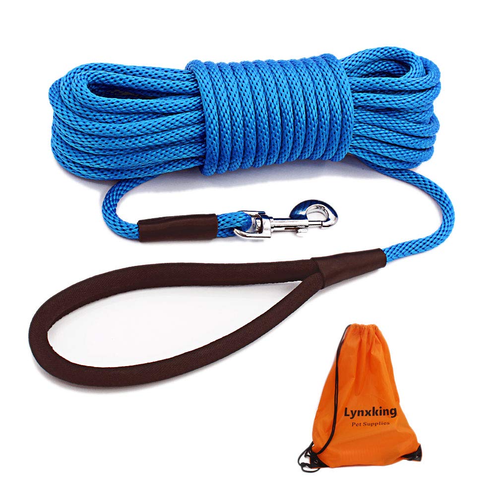 Dog Leash Lynxking Check Cord Long Training 9,5 Mm Azul 9 M