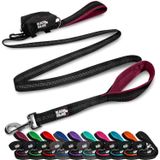 Coleira Para Cães Black Rhino Heavy Duty 1,8 M Com Alça Acolchoada Cor De Vinho