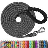 Coleira De Cachorro Ntr Heavy Duty 9m Preta Reflexiva Para Todos Os Cães