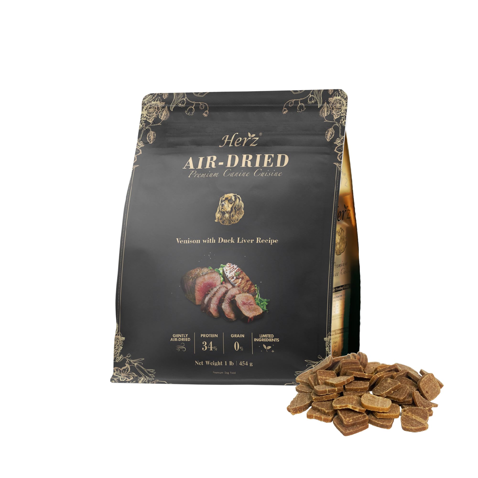 Comida Para Cães Herz Seca Ao Ar E Fígado De Pato 454g