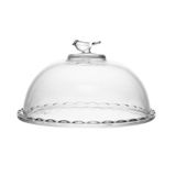 Queijeira Bird 20cm Com Tampa Cristal Ecológico Wolff