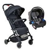 Travel System Burigotto Carrinho De Bebê Zap Preto Com Bebê Conforto Touring X Preto Mesclado