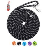 Coleira De Cachorro Lanwandeng Long Reflective Para Treinar Nylon