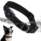 Coleira Para Cães Furrigo Upgraded Airtag Holder Impermeável Preta