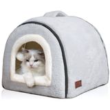 Cat Bed Omivier Dobrable Cave Antiderrapante Resistente À Água Cinza