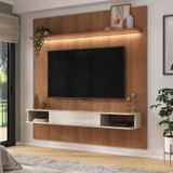 Painel Belluno Artely Para Tv De Até 75 Polegadas Com 1 Prateleira E 2 Nichos