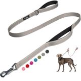 Coleira Para Cães Fida Heavy Duty 150 Cm Com 2 Alças Acolchoadas Cinza
