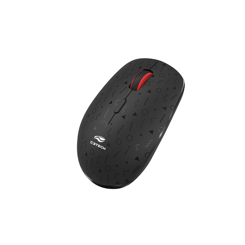 Mouse Sem Fio Recarregável C3tech M-w90bk Ambidestro Dpi Ajustável - Preto - imagem 3