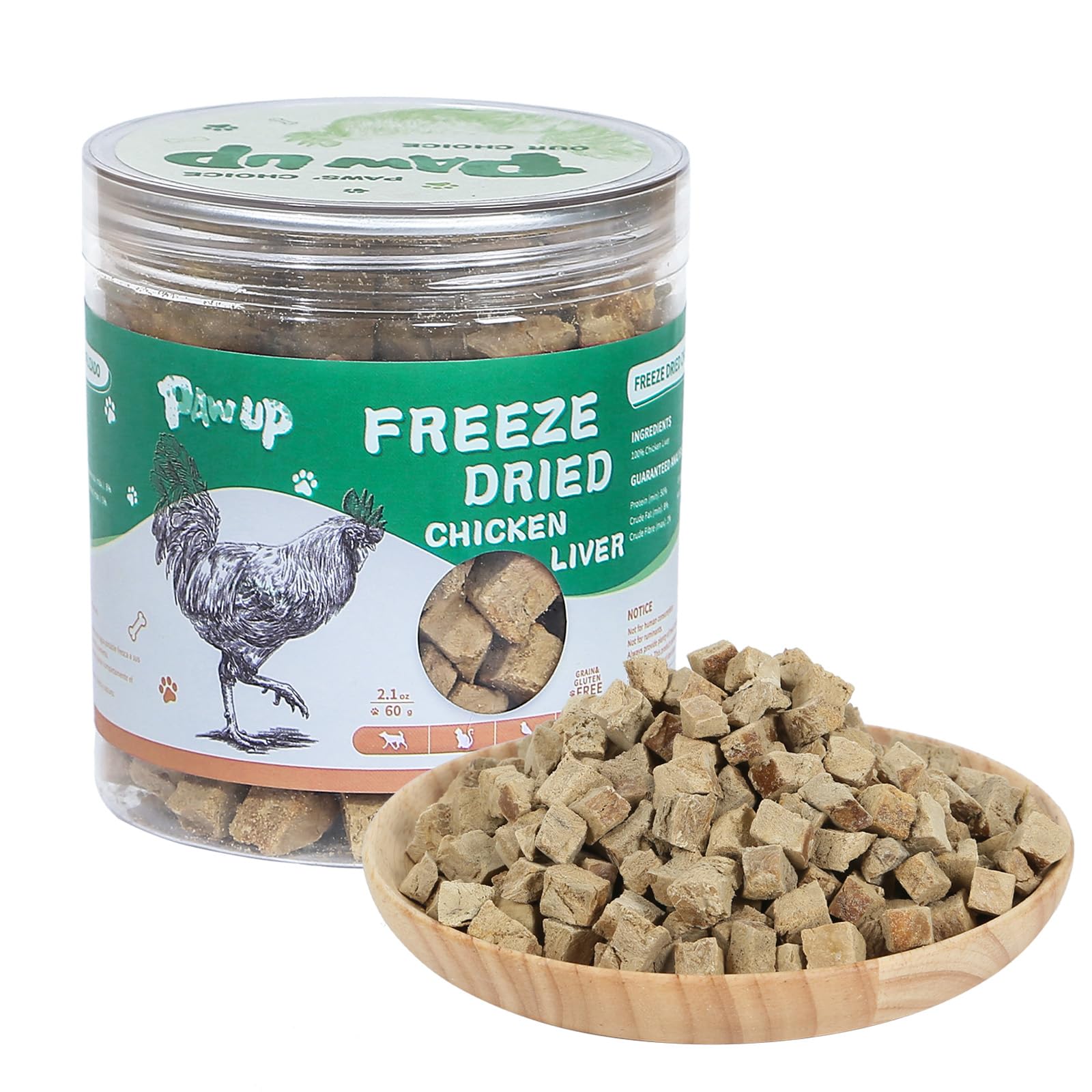 Petiscos Para Animais De Estimação Pawup Fígado De Frango Liofilizado 60g