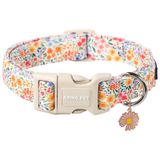 Coleira Para Cães Aring Pet, Algodão Ajustável De Verão, Floral