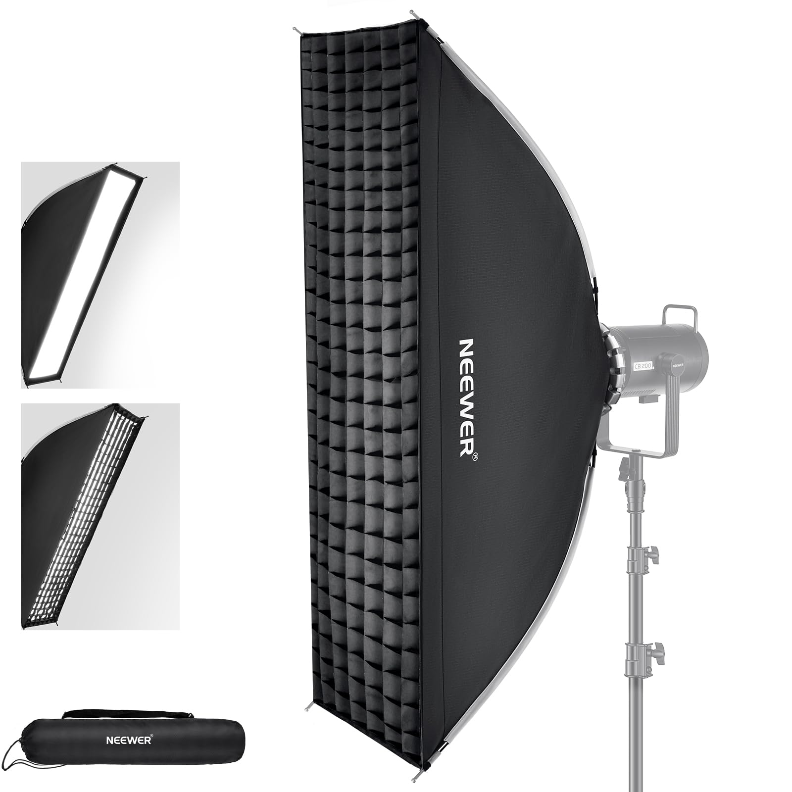 Softbox Neewer, 30 X 120 Cm, Faixa Retangular, Suporte Bowens