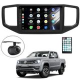 Central Multimídia Android 2 Din Amarok Moldura 9 Câmera Ré Pt Fosco