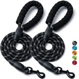 Coleira Para Cães Boomiboo Heavy Duty Nylon Rope, Alça Acolchoada, Pacote Com 2 Unidades