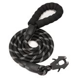 Coleira Para Cães Geit Heavy Duty Rope Reflexiva De Nylon Preta