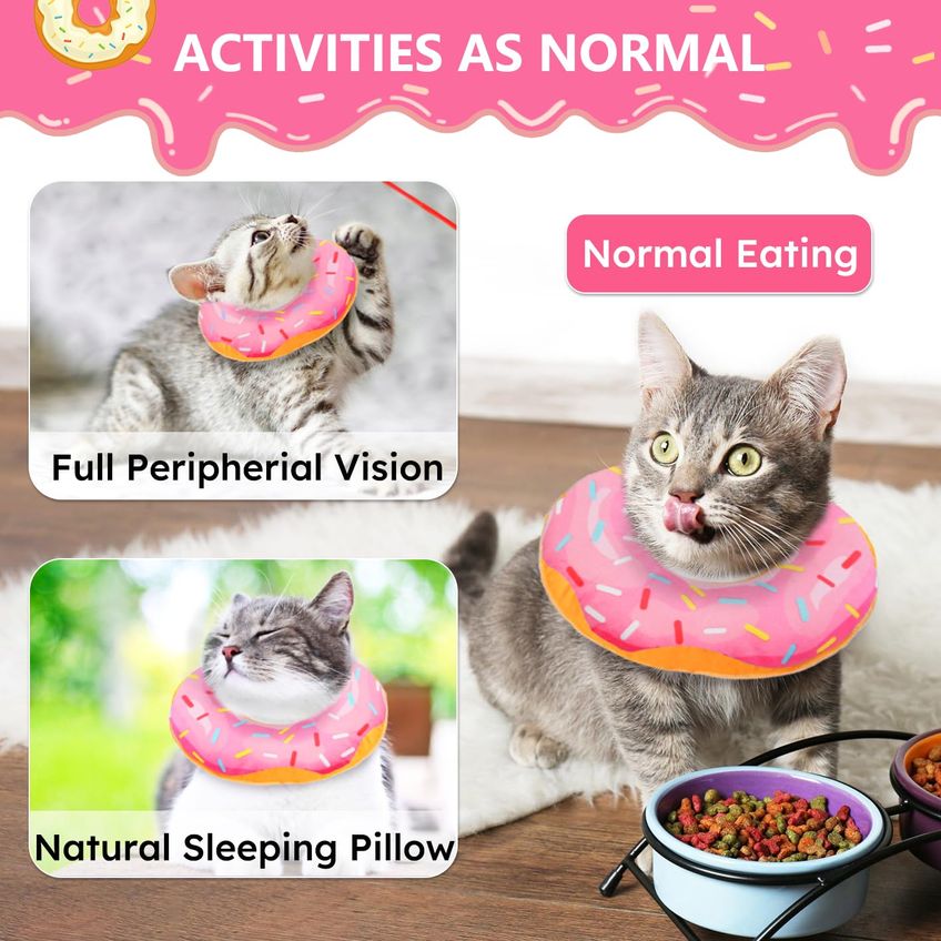 Coleira De Cone De Gato Em Forma De Rosquinha Macia Hpetppy Para Cicatrização De Feridas - imagem 4