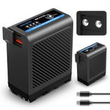 Bateria De Substituição Neewer Np-f970 10500mah Com Portas Usb C E Dc