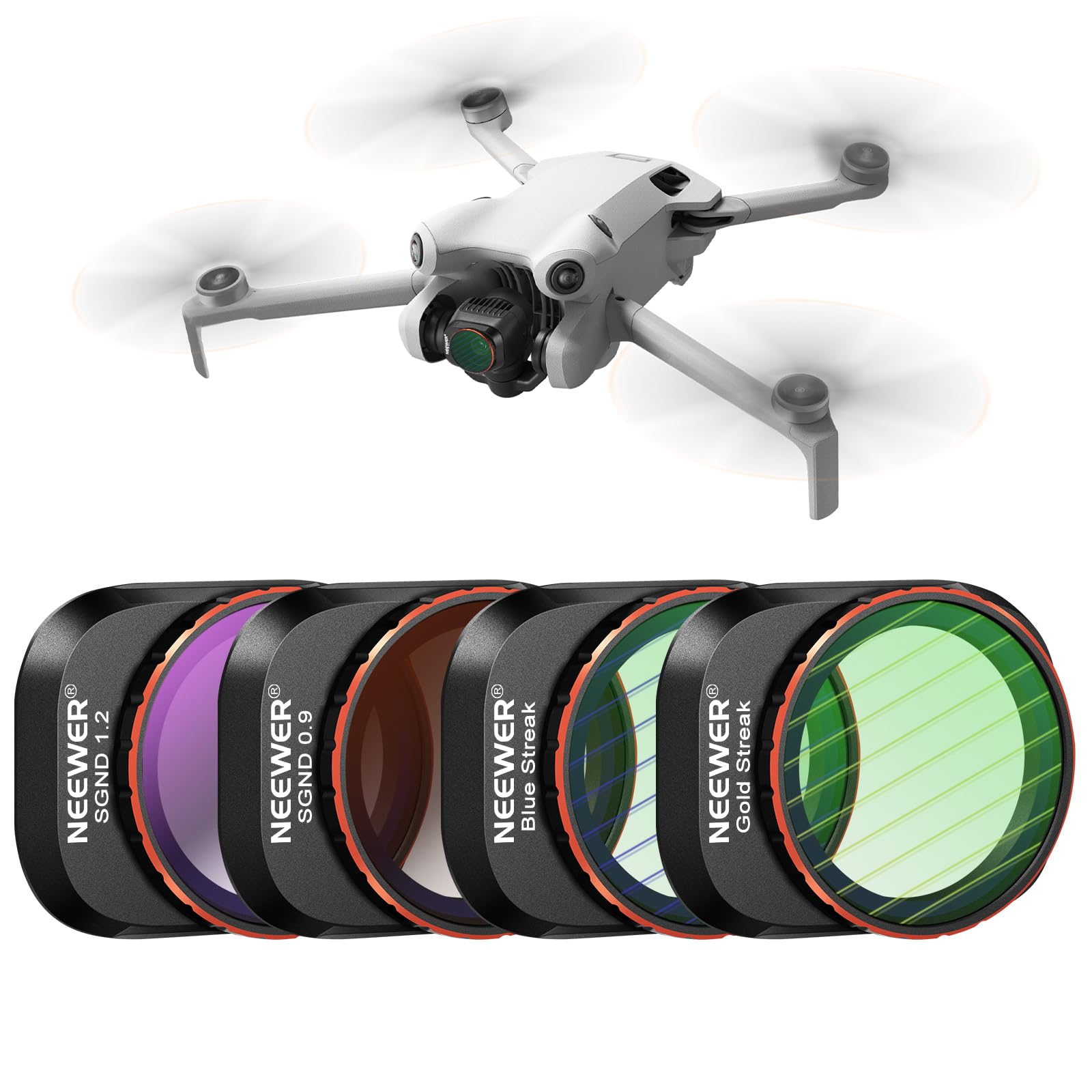 Conjunto De Filtros Neewer Nd E Effect Para Dji Mini 4 Pro, Pacote Com 4