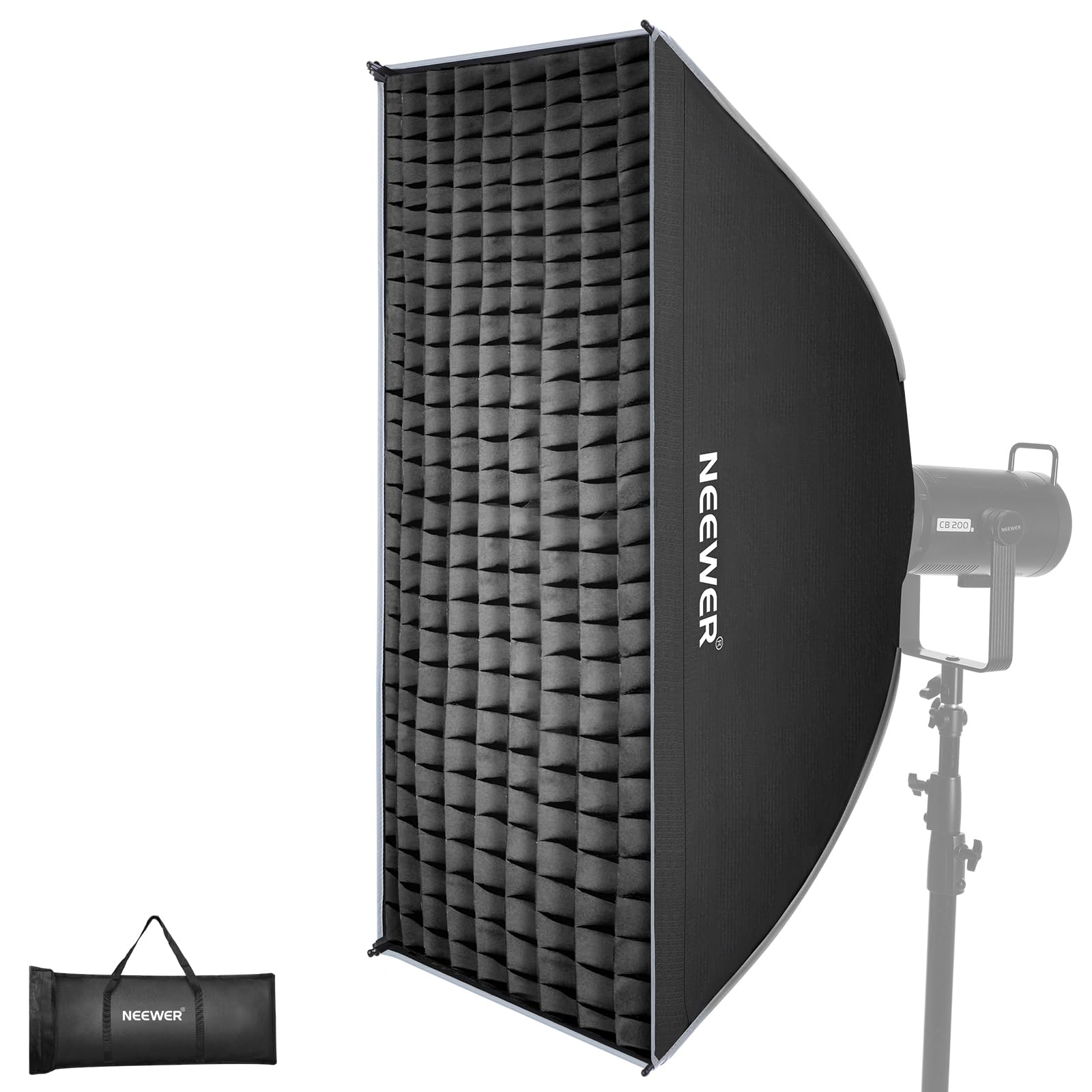 Softbox Neewer 24x35cm Retangular Com Suporte Bowens Para Aputure