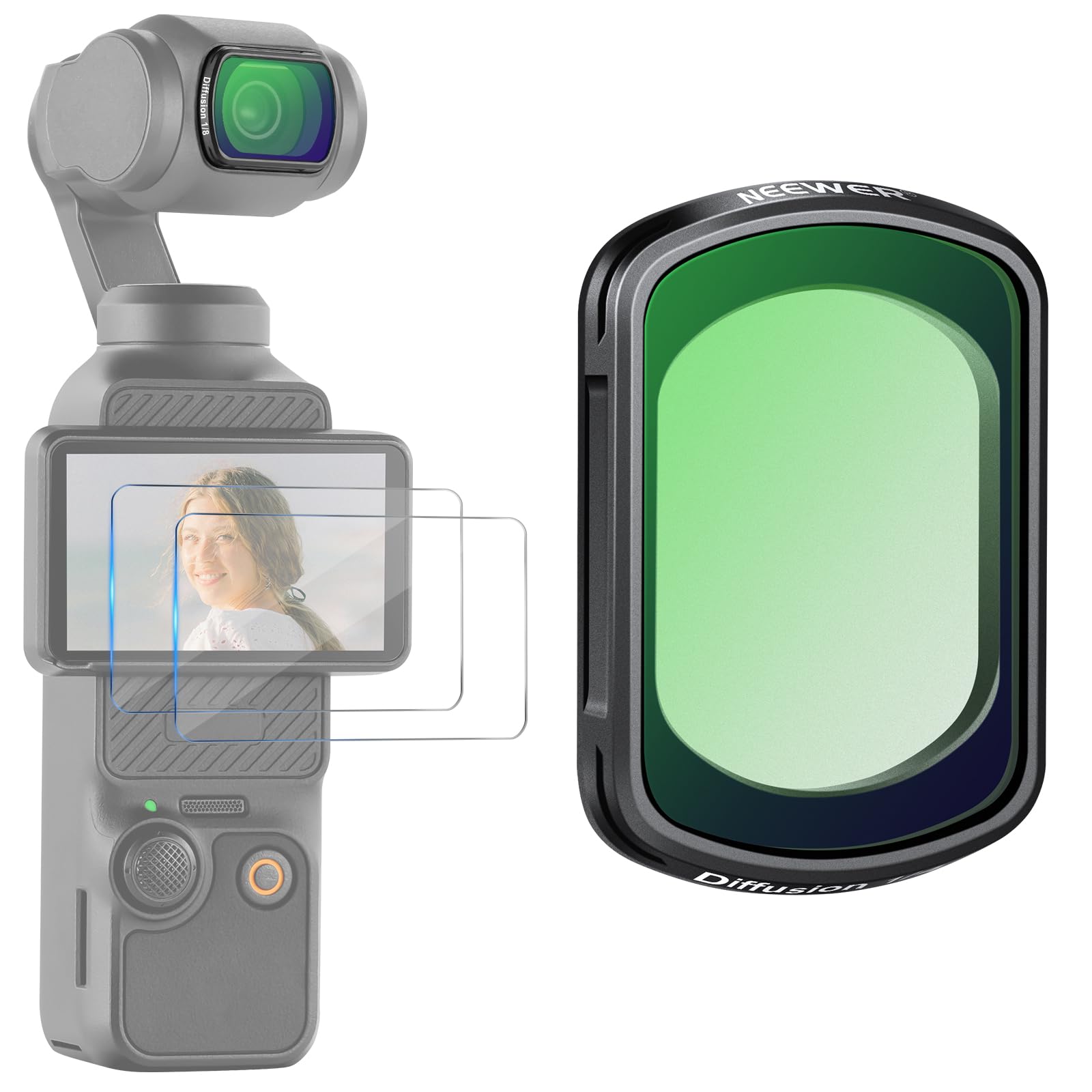 Filtro Neewer Magnetic Black Mist Diffusion 1/8 Para Dji Osmo Pocket 3