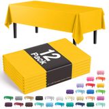 Toalha De Mesa Exquisite Premium Plastic 54cm X 274cm Amarela X12