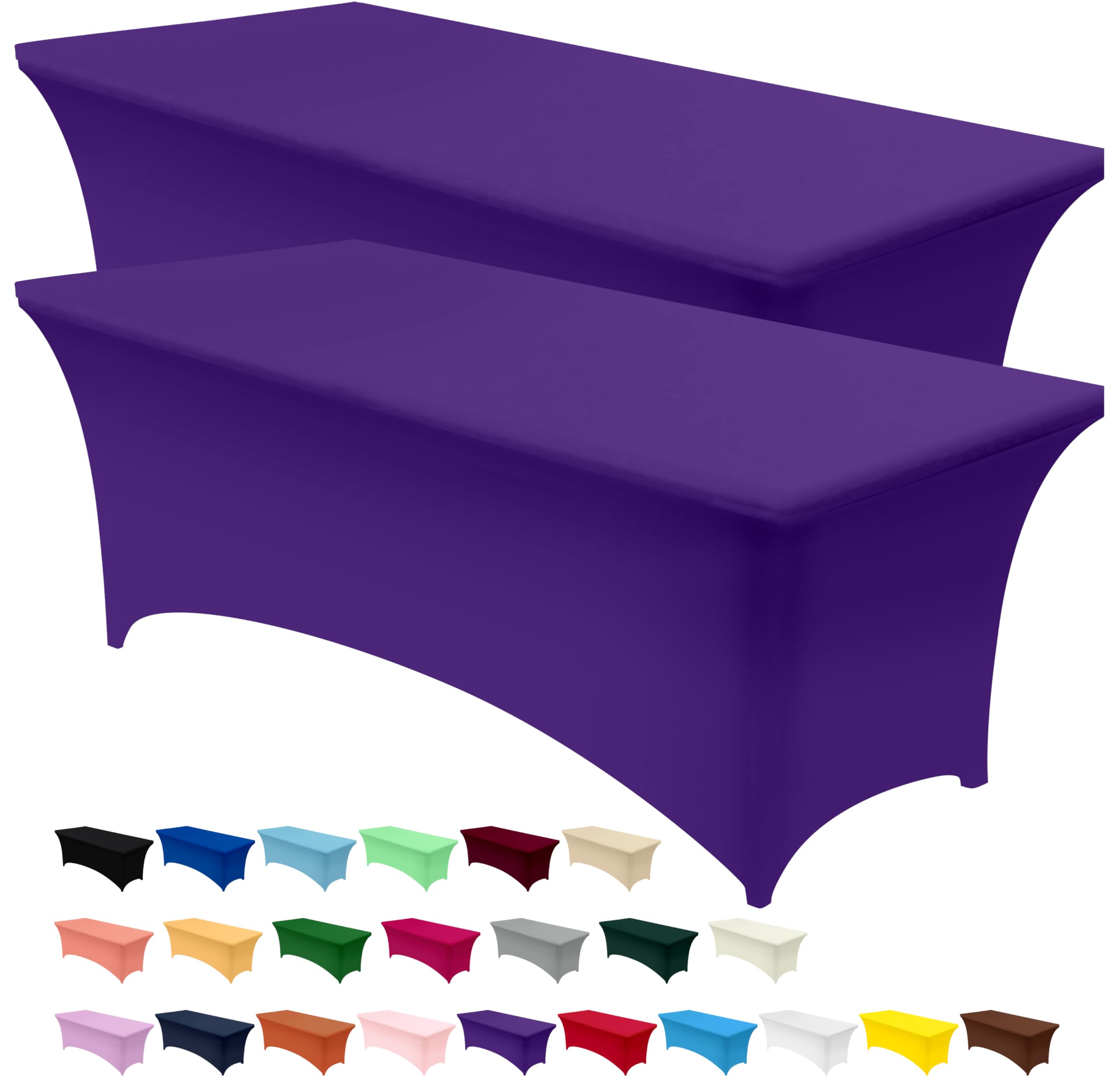 Pacote Com 2 Toalhas De Mesa Utopia Kitchen Spandex [2,4 X 0,76 X 0,76 M, Roxa]