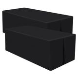 Toalha De Mesa, Retangular, Ajustada, 30x183 Cm, Lavável, Preta