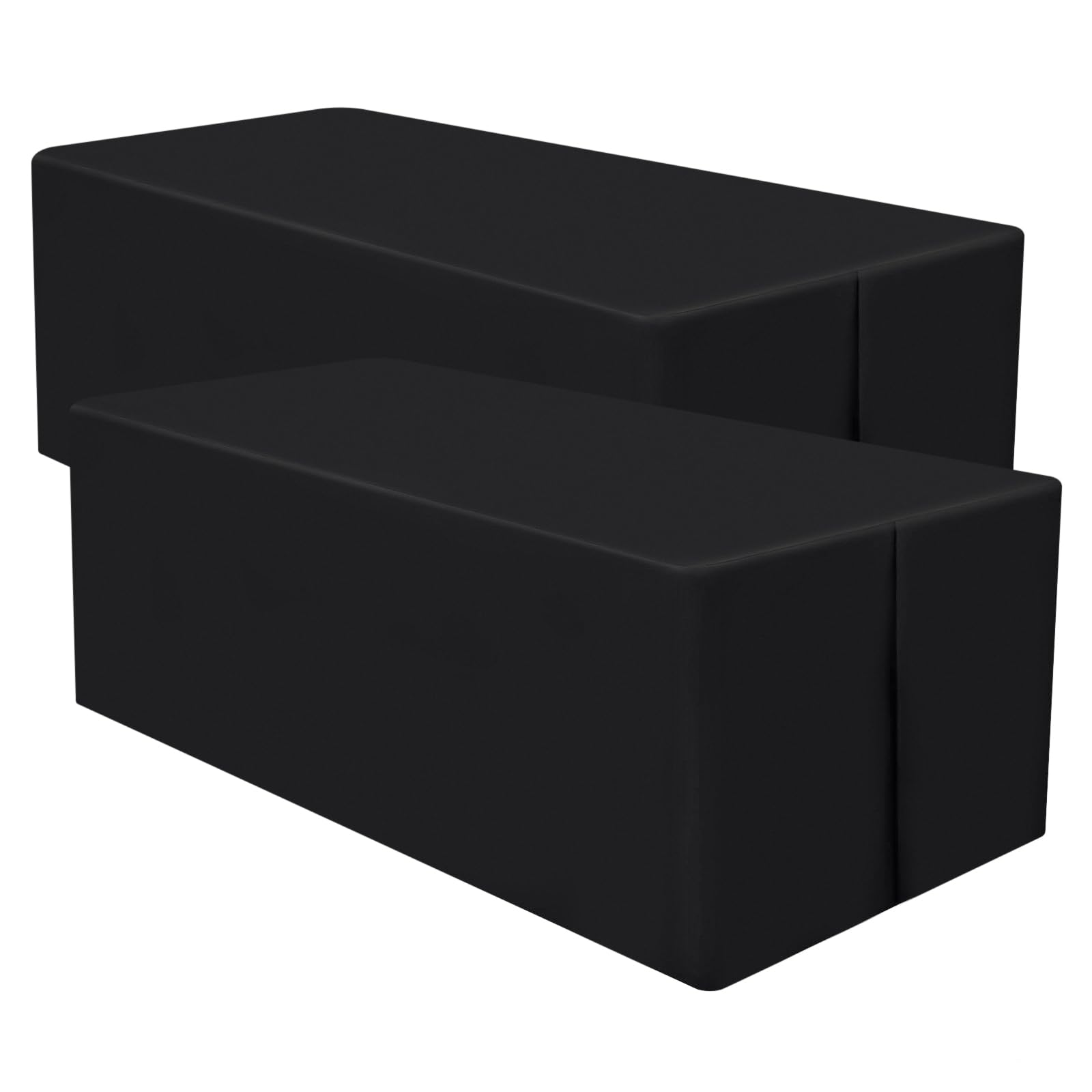 Toalha De Mesa, Retangular, Ajustada, 30x183 Cm, Lavável, Preta