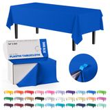 Rolo De Toalha De Mesa: Plástico Azul Escuro Requintado 137x914cm