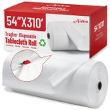 Toalha De Mesa De Plástico Descartável Airbin 310 Pés X 54 Polegadas Branca