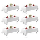 Toalha De Mesa Findyou Poliéster Branco 60x102cm Para Mesa De 6 Pés