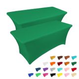 Toalha De Mesa Ivapupu, Pacote Com 2 Pés, Retangular, Ajustada, Verde