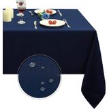 Toalha De Mesa Obstal Retangular Microfibra 150 X 210 Cm Azul Marinho