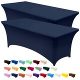 Toalha De Mesa Utopia Kitchen Spandex, Pacote Com 2 Unidades, 8 Pés, Azul Marinho