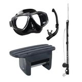 Kit Arbalete + Protetor De Peito + Máscara Mergulho + Respirador - Seasub
