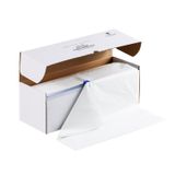 Toalha De Mesa De Plástico Goodluck 137 Cm X 91 M Com Caixa De Corte Branca