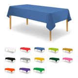 Toalha De Mesa De Plástico, Dimensões De Festa, Azul, Pacote Com 12, 137x274cm
