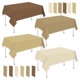 Toalha De Mesa De Plástico Marrom Whaline 16 Unidades, 4 Gradientes, 137 X 274 Cm