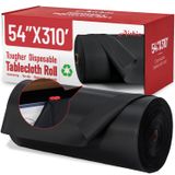Toalha De Mesa De Plástico Roll Airbin 310 Pés X 137 Cm Preta Peva