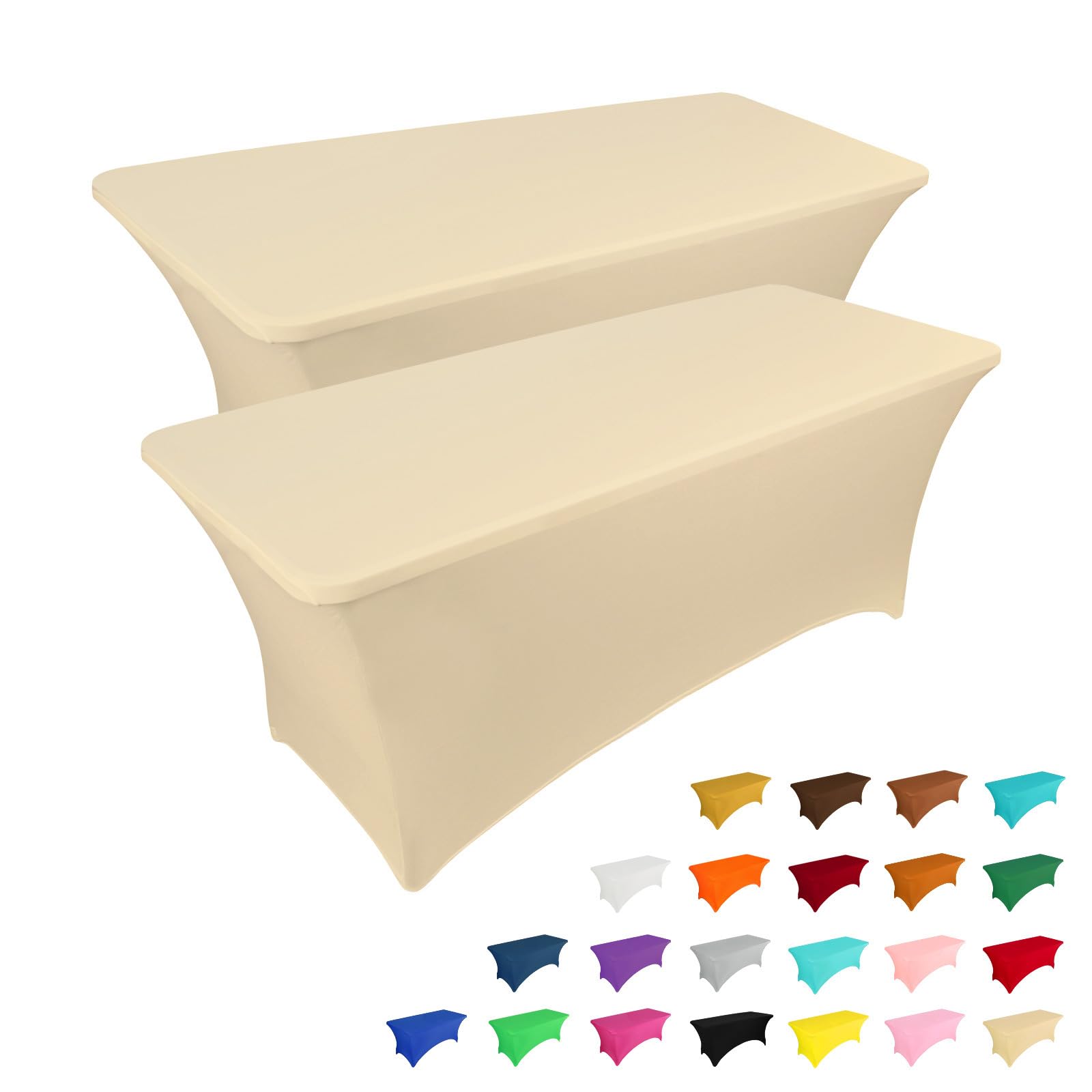 Toalha De Mesa Ivapupu, Pacote Com 2, 6 Pés, Retangular, Ajustada Para Eventos