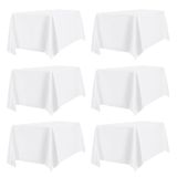 Toalha De Mesa Purefit, Pacote Com 6, Branca, 152 X 260 Cm, Poliéster
