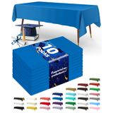 Toalha De Mesa De Plástico Descartável Pureegg, Pacote Com 10, 137x274cm, Azul